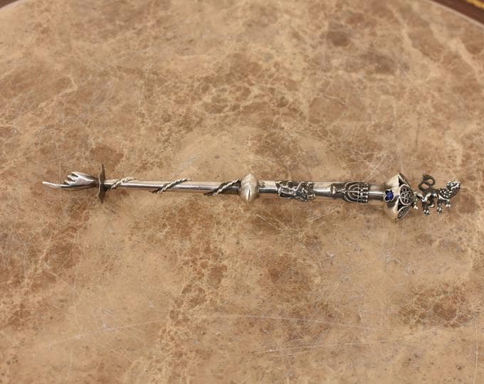 Silver Torah Pointer Yad – 84 Silver – Tsarist Russia Judaica – Rare Collectible Ritual Object – Unique Jewish Ceremonial Piece