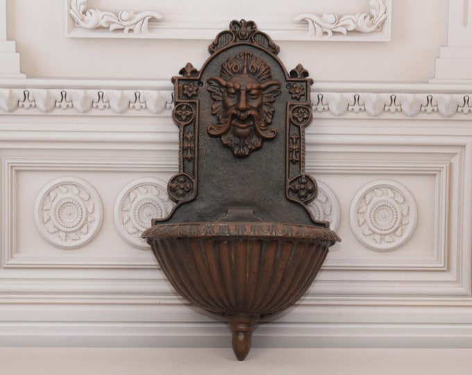 Cast Iron Wall Spout Fountain Metal Wall Sink - Patio &  Wall Ornament Outdoor - Garden Decoration