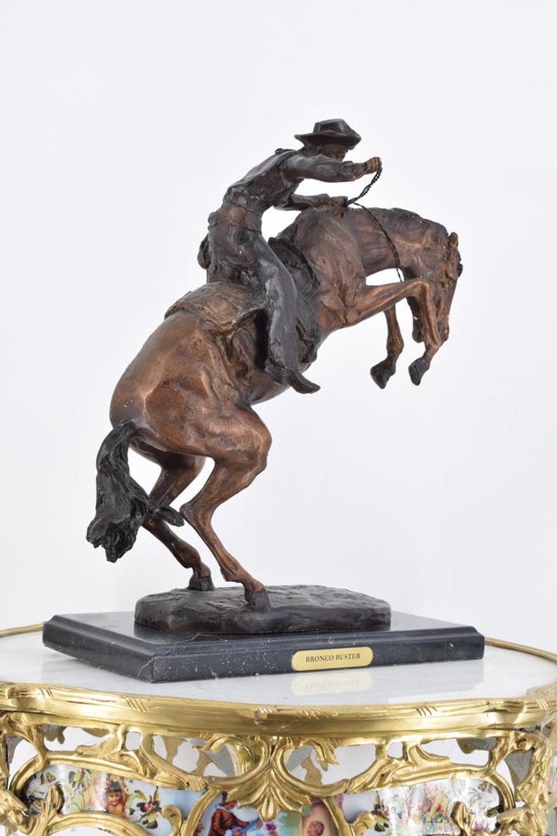 Bronze Rodeo Cowboy Sculpture: Bucking Horse, Western Decor - Etsy