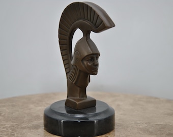 スパルタ戦士像 ブロンズカラー彫刻 36 cm 古代ギリシャ神話の置物