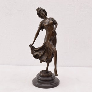 Young Ballet Ballerina Dancer Woman Bronze Statue - Figurine Dancing - Exclusive Gift -