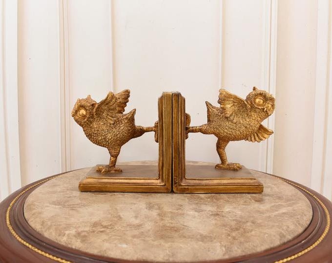 Owls Bookends: Home Library Decor, Gift for Book Lover