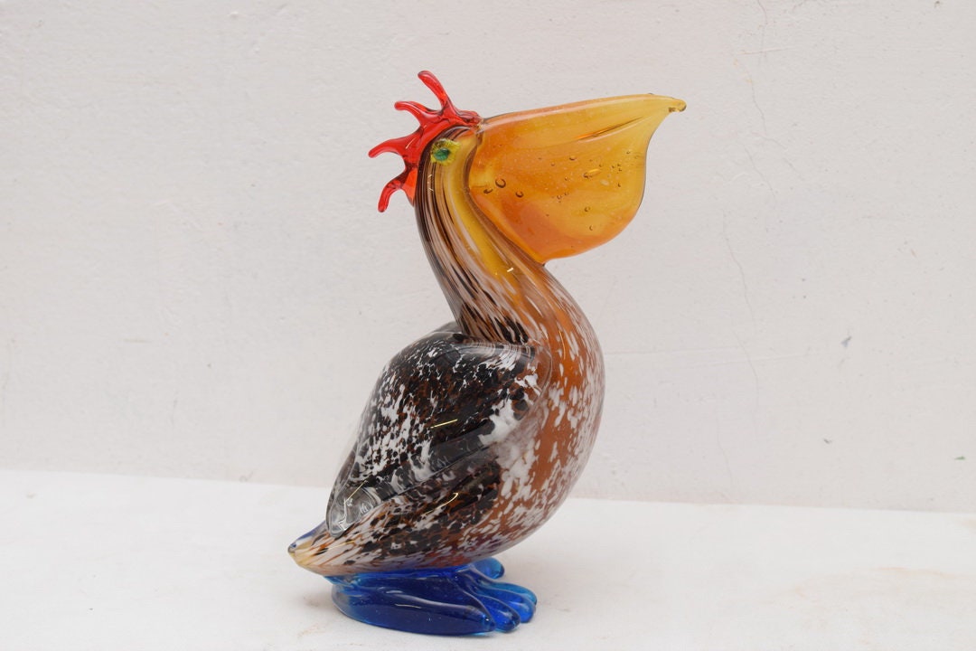 Pelican Murano Style Murano Figurine Glass Nice Gift Etsy