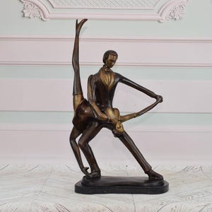 XL Mann und Frau Tänzer, Bronze Figur, Statue Tänzer, modernistische Statue, große Bronze, Geschenk für Tänzer, Wohnkultur, Arche Arbeitsfigur