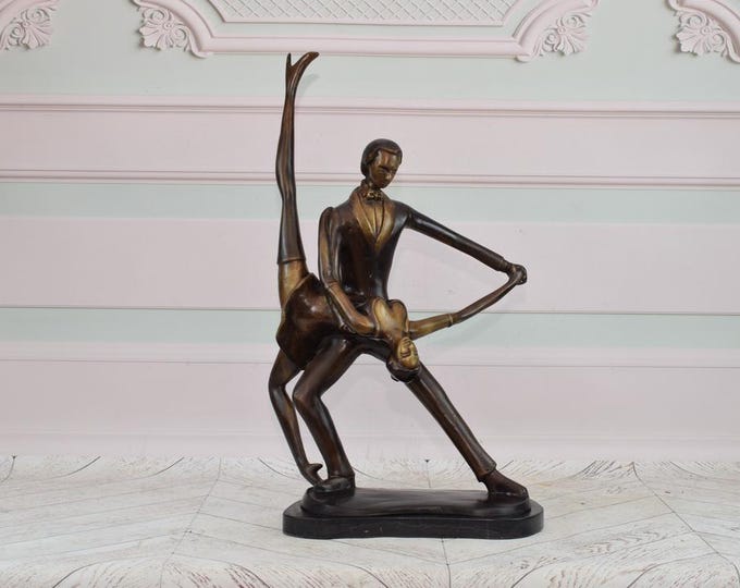 XL Man and Woman Dancers, Bronze Figurine, Statue Dancers, Modernist Statue, Large Bronze, Gift for Dancer, Home Decor, Ark Work Figurine