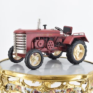 Large Vintage Metal Tractor Toy | Old Farm Model | Rustic Decor | Farmer Gift | Antique Style Toy | Old School Collectible