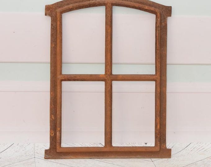 Cast Iron Frame Window - Shutter Crate in Rustical Brown – Perfect Gift for Home & Garden Decor - Housewarming Gift - Garden Art
