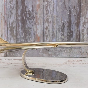 LARGE Aluminum Model Aircraft - Concorde Silver Airplane - Elegant Gift for Pilot - Home Decor - Aircraft Decor - Good Gift Idea