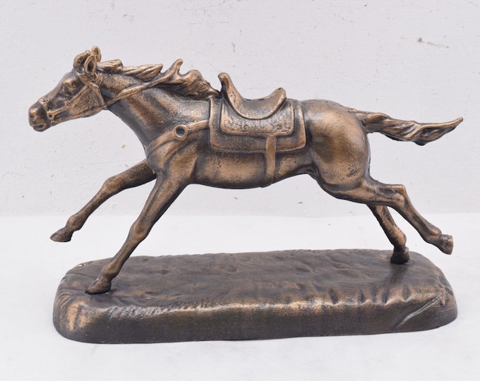 Running Horse Cast Iron Statue - Wild Horse Sculpture - Amazing Figurine - Home and Garden Decor