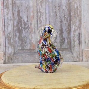 Colorful Dog Murano Style - Amazing Funny Dog Glass - Sculpture Murano from Italian - Richly Decorated - Home Decor - Good Gift Idea