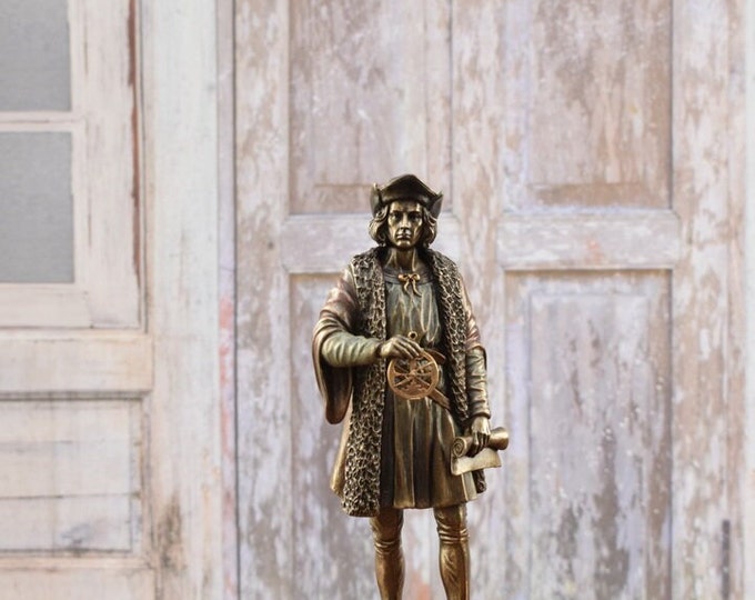 Christopher Columbus Statue - Columbus Art Work - Discoverer of America Figurine - Elegant Statue - Home Decor - Gift Idea