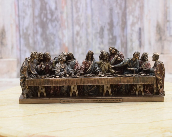 Last Supper Statue - Jesus and the Disciples - Leonardo Da Vinci Style - Sacral Statue - Mother of God - Church Statue - Home Decor