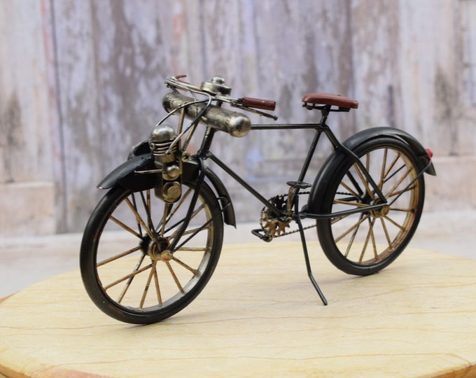 Vintage Old Bike Classic Metal Model - Black Bicycle Toy - Gift Idea Old School - Home Decor - Office Decor - Gift Idea