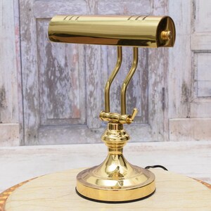 Amazing Banker Brass Lamp Desk Lamp Office and Home Decor Night Stand Lamp Art Deco Lamp Gift for Boss Vintage Lamp image 9