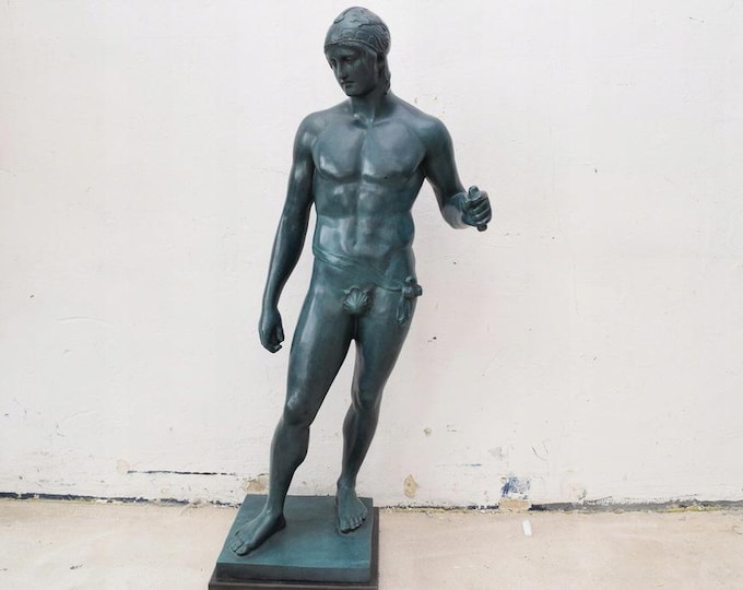 Ares Borghese Bronze Statue – Warrior Figurine – Classical Sculpture – Antique Decor – Mythological Artwork – Elegant Home Accent