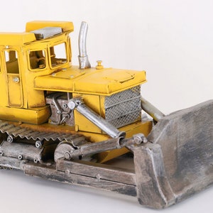 Gelbe Bulldozer Metall Modell - Altes Klassisches Modell - Vintage Old School - Sammlerstück - Geschenkidee - Wohnkultur - Vintage Modell