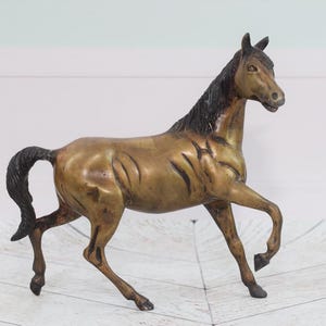 Horse Bronze Sculpture - Horse Art Statue - Lovers Horse Statue - Solid Bronze Figure on Desk - Gift Idea - Home & Office Decor