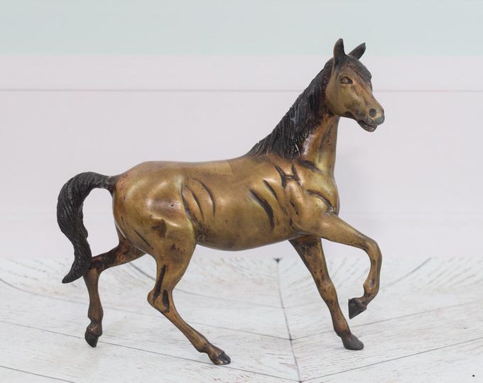 Horse Bronze Sculpture - Horse Art Statue - Lovers Horse Statue - Solid Bronze Figure on Desk - Gift Idea - Home & Office Decor