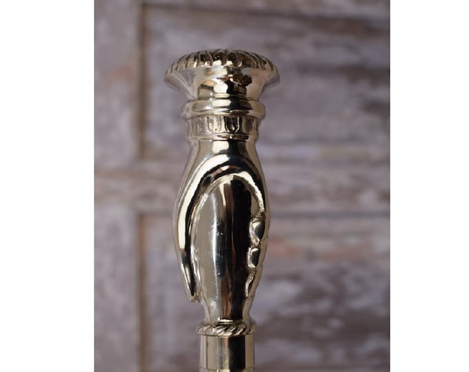 Silver Brass Walking Stick Ornaments  - Cane Silver - Gift for Grandfather Wooden Cane - Handmade Gift - Gift for Birthday Black and Silver
