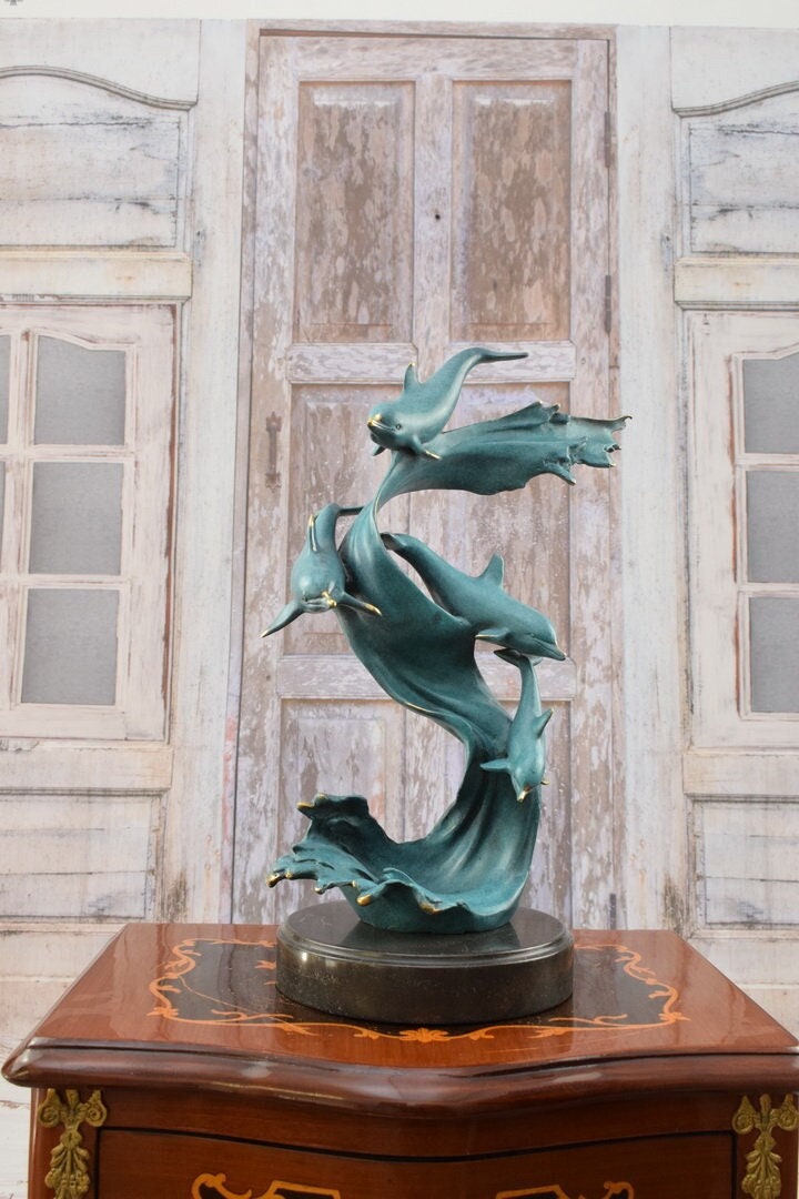 Bronze dolphin statue - Etsy 日本 Bronze dolphin statue - Etsy 日本