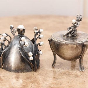 Tsar Silver Egg - Lily of the Valley Egg - Silver Egg with Pearls - Exclusive Tsar Silver - Collector Item - Silver 84 - Gift for Birthday