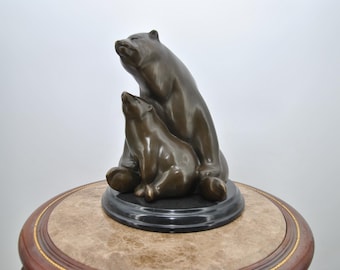 Ours de sculpture en bronze d'après Georg August Gaul réplique copie figure en bronze style antique