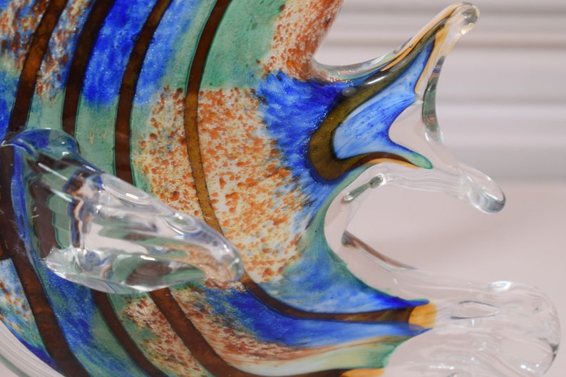 Handcrafted Murano Style Glass Fish Figurine: Venetian Home Decor ...