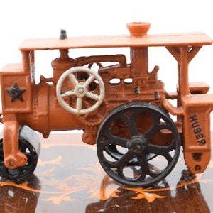 Orange Antique Toscano Steam Roller Vintage - Steam Roller Old Model Toy - Farm Toy Tractor - Gift Idea Old School - Home Decor - Gift Idea