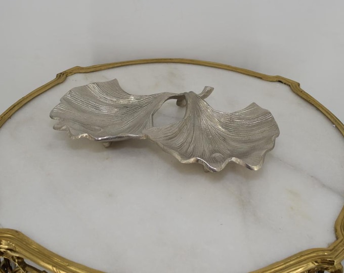 Plateau Silver Brass Bowl – Art Nouveau Style Elegant Decorative Bowl – Unique Gift Idea for Home Decor Lovers