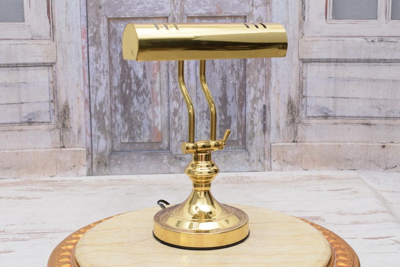 Amazing Banker Brass Lamp Desk Lamp Office and Home Decor Night Stand Lamp Art Deco Lamp Gift for Boss Vintage Lamp image 7