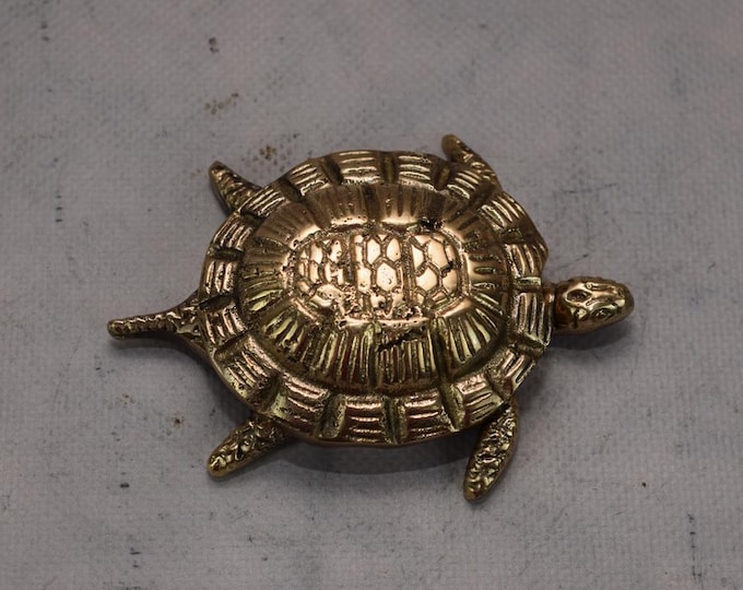 Turtle Brass Ashtray - Vintage Solid Ashtray - Figure Turtle - Exlusive Gift Idea for Smoker - Home Decor