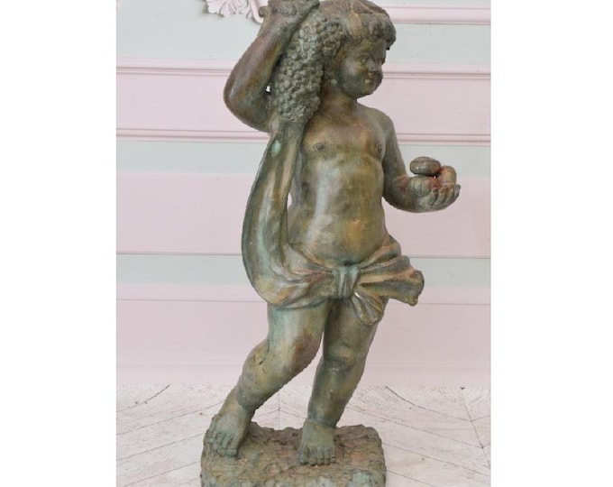 Large Cupid Angel with Bow Bronze Statue - Art Deco Figurine - Sculpture Bronze Art Work - Gift Idea - Home Decor - Regency Decor