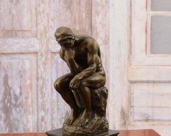 ロダンの考える人ブロンズ像（大理石台座） - ファウンドリーマーク