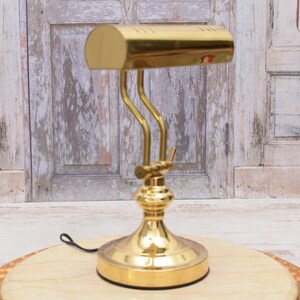 Amazing Banker Brass Lamp Desk Lamp Office and Home Decor Night Stand Lamp Art Deco Lamp Gift for Boss Vintage Lamp image 4