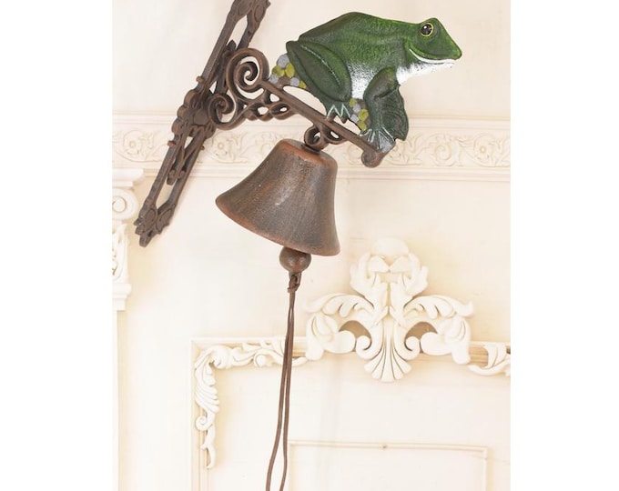 Vintage Cast Iron Frog Bell – Outdoor Garden Decor