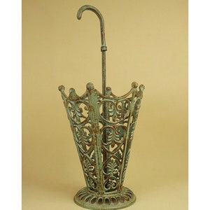 Cast Iron Green Umbrella Stand - Beautiful Stand Walking - Nostalgic Umbrella Stand - Home Decor - Umbrella Rustic Amazing Gift for Wedding