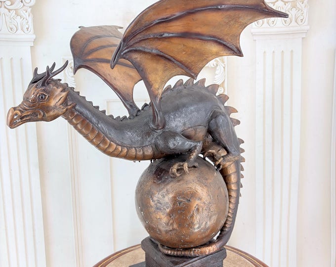 Bronze Japanese Dragon Fountain – Mythical Asian Garden Sculpture Water Feature