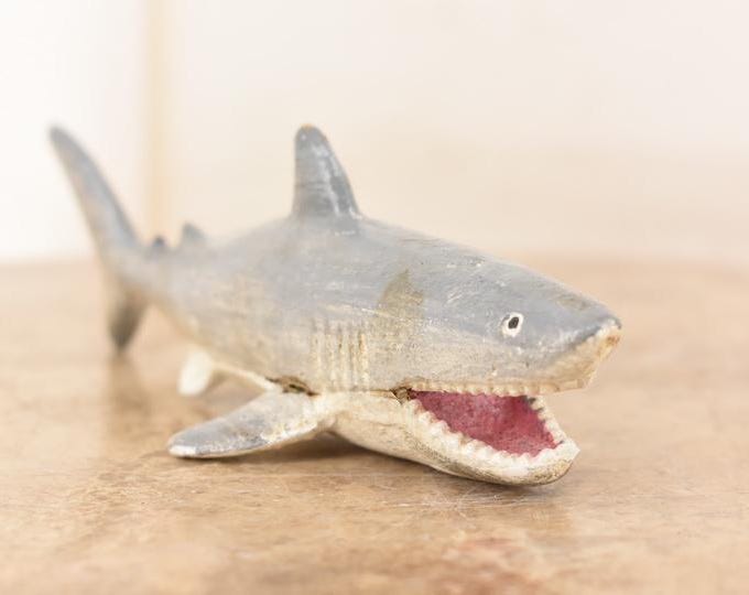 Vintage Cast Iron Shark Figurine – Unique Animal Figure