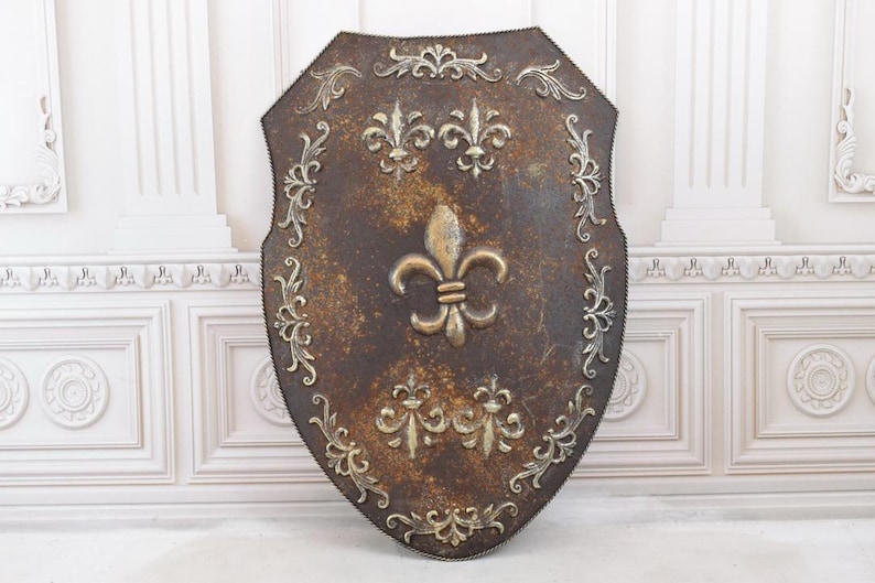 Rustic Shield Vintage Knight's Shield: Rustic Metal Wall Decor, Armor Art - Etsy