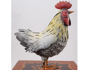 金属製の鶏とひよこの庭の装飾：素朴な農家の庭のアート - Etsy 日本