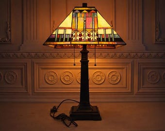 Dragonfly Tiffany Style Table Lamp – Vintage Glass Desk Lamp