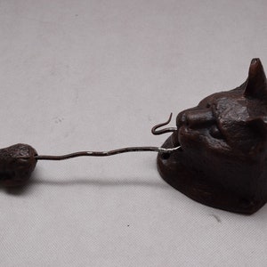Cast Iron Door Knocker Cat & Mouse - Funny Figurine - Viontage Door Knocker - Door Decor - Home and Garden Decor - Gift Idea Housewarming