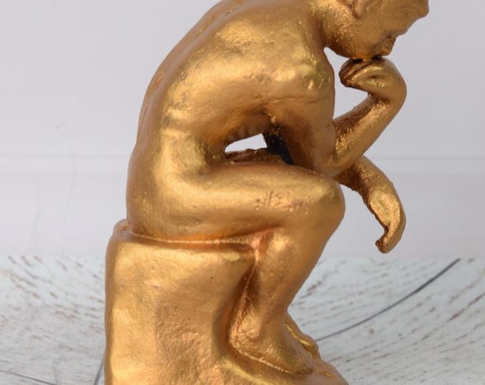 Cast Iron Rodin -Thinker Staute - Vintage Sculpture - Rodin Vintage Figurine - Exclusive Gift for Home and Garden - Home Decor