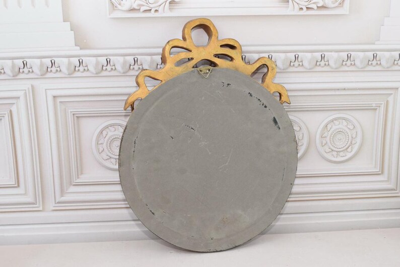 Vintage Painting on Porcelain Gold Frame Flowers Painting Wall Decor