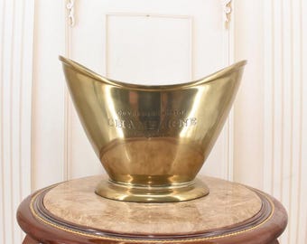 Wine Bottle Cooler - Champagne Ice Container - Bucket Aluminium Brass - Hoursewarming Gift - Home Decor - Kitchen Decor - Vintage Gift