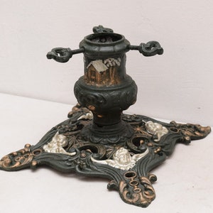 Cast Iron Christmas Tree Stand Realistic Gift Vintage Style Christmas decor and ornaments image 7