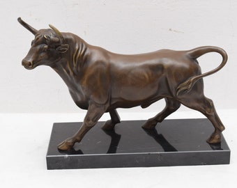 Amazing bull bronze - bull statue - garden figurine - sculpture bull taurus - corrida statue