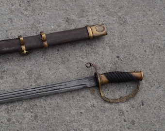 Vintage Cossack Saber - Saber Shashka - Dragon Saber with Scabbard - Russia Saber - Elegant Military Gift - Wall Decor - Home Decor