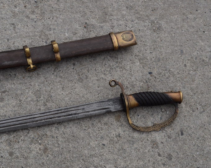 Vintage Cossack Saber - Saber Shashka - Dragon Saber with Scabbard - Russia Saber - Elegant Military Gift - Wall Decor - Home Decor