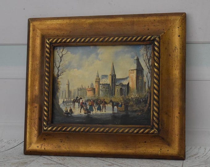 Antique City - Antique Landscape - Painting with Golden Frame - French Painting Art Work - Wall Decor - Amazing Home Decor